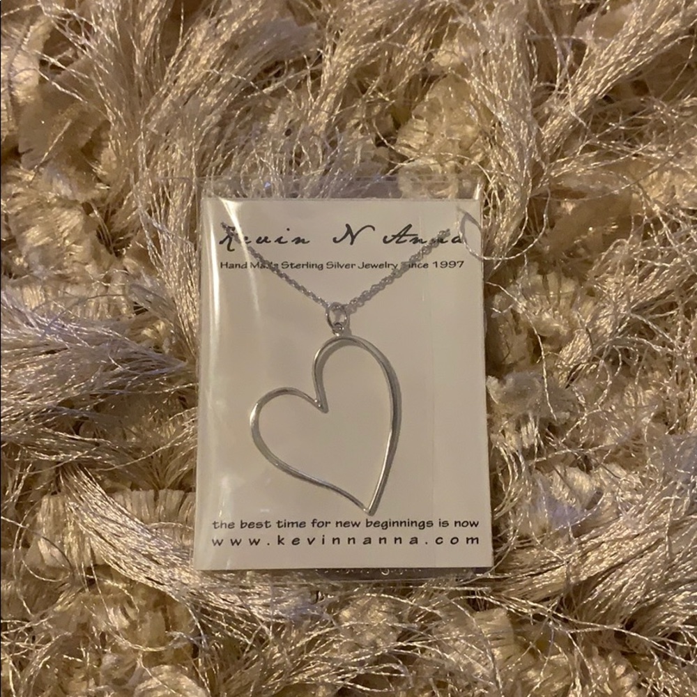 Adorable Handmade Sterling Silver Heart Necklace